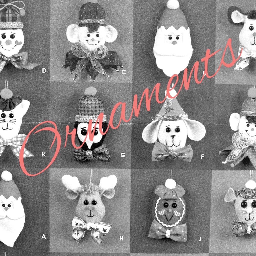 Vintage Holiday Ornaments Patterns for 28 Unique Handmade Decorations 2001-2002